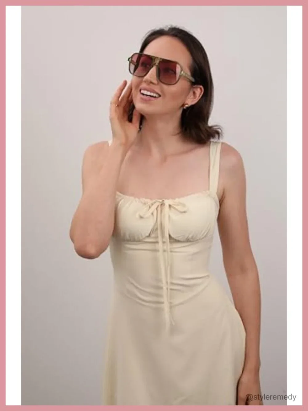 Retro Square Aviator Sunglasses Wrap Around UV400 Polycarbonate Frame 70s